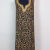 2pc Navy Blue Suit Mahira in Crush Cotton with Jaal Aari Work
