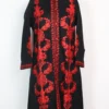 Jabeen Aari Work Black Long Cashmilon Wool Coat