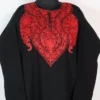 Black Aari Embroidery Cashmilon Wool Pheran Gulban