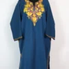 Royal Blue Saba Aari Work Pheran in Cashmilon Wool