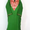 Sana Green Pheran in Cashmilon Wool with Aari Work