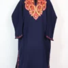 Royal Blue Ayesha Pheran in Cashmilon Wool with Aari Embroidery