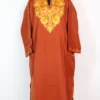 Light Brown Cashmilon Wool Sanaf Pheran with Aari Embroidery