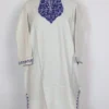 Zarnoor Short White Pheran in Cashmilon with Aari Embroidery