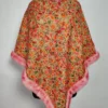 Ehsaas Jama Fur Poncho in Beige Cashmilon with Aari Embroidery