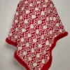 Aari Work Naheed Jaal Fur Poncho in White Cashmilon