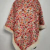 Nihayat White Cashmilon Wool Jaal Aari Work Fur Poncho