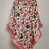 Jaal Aari Work Fur Poncho in White Cashmilon