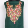 Aari Embroidery Green 2pc Suit in Cashmilon Wool