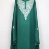 Dark Green Hand Aari Embroidery Sehrish 3pc Suit in Wool