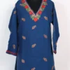 Safiya Royal Blue Cashmilon Wool Kurti with Aari Work