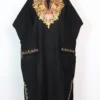 Black Aari Work Hafizah Pheran in Cashmilon Wool