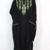 Naziyah Black Pheran in Cashmilon Wool with Aari Embroidery