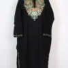 Black Cashmilon Wool Zehra Pheran with Aari Embroidery