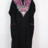Black Ferozeh Aari Embroidery Cashmilon Wool Pheran