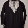 Aafreen Black Cashmilon Wool Aari Embroidered Pheran