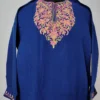 Shahnoor Blue Pheran in Cashmilon Wool with Aari Embroidery