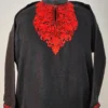 Aari Embroidered Black Short Pheran in Cashmilon Wool