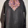 Aari Embroidered Black Short Cashmilon Wool Pheran