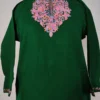Gulnaz Cashmilon Aari Embroidery Dark Green Short Pheran