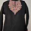 Black Cashmilon Wool Aari Work Zareen Short Pheran