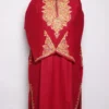 Pink Pheran with Fancy Sleeve Tahirah Aari Embroidery in Cashmilon Wool