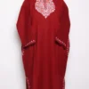Aari Work Maroon Fareed Pheran with Fancy Sleeve in Cashmilon Wool