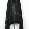 Kashmiri Hand Sozni Embroidered Black Cashmilon Shawl