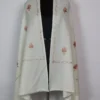 White Cashmilon Shawl for Women with Kashmiri Booti Hand Sozni Embroidery