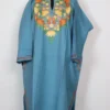 Cashmilon Zehra Loose Blue Pheran with Aari Embroidery