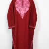 Cashmilon Huda Maroon Kashmiri Aari Work Pheran