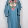Blue Cashmilon Zaheen Pheran with Aari Embroidery