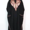 Cashmilon Wool Hayah Black Pheran with Aari Embroidery
