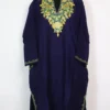 Aari Embroidery Dark Blue in Cashmilon Wool Pheran
