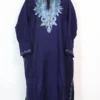 Adeel Dark Blue Cashmilon Wool Pheran with Aari Embroidery