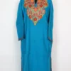 Nazib Cashmilon Wool Blue Pheran with Aari Embroidery