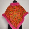 Khubsurat Kids Mustard Poncho Cashmilon Wool Aari Work