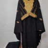 Black Cashmilon Wool Sozni Embroidery 3pc Shakeela Pheran