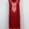 Aari Border Embroidery 2pc Maroon Suit in Cashmilon Wool