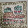 Silk Chain Stitch Embroidery Kashmiri Wall Hanging - Masjid Nabawi and Ka'ba