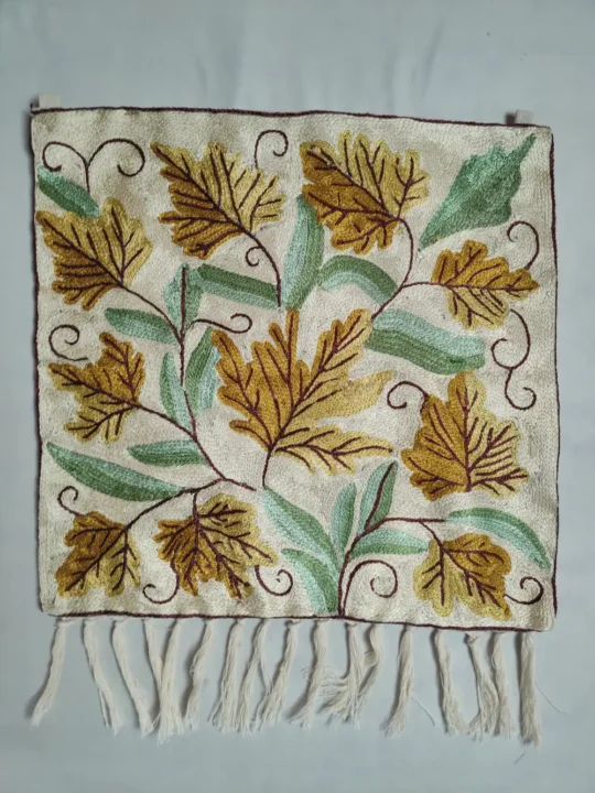 Chinar Silk Chain Stitch Embroidery Kashmiri Wall Hanging