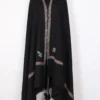 Black Mens Shawl Cashmilon Wool with Hand Sozni Work