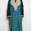 Velvet Samra Sea Green Pheran with Zari Tilla Embroidery