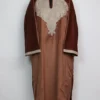 Brown Velvet Yumna Pheran with Zari Tilla Embroidery