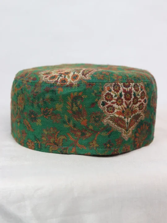 Sheikhudin Green Kashmiri Kani Cap