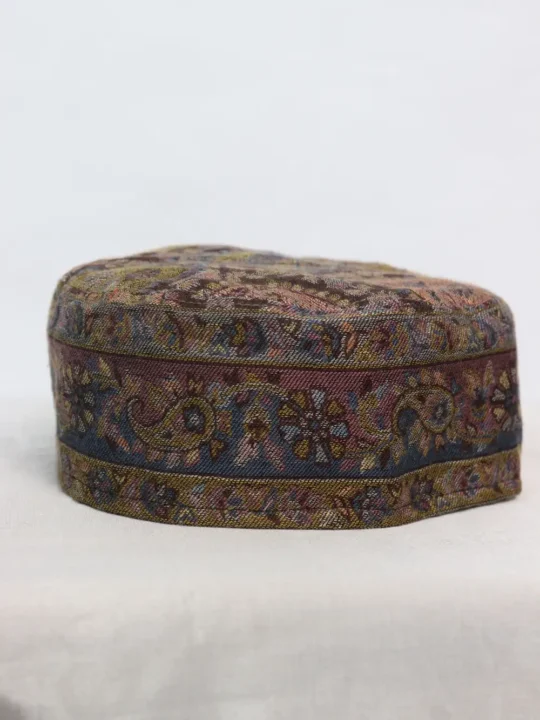 Habab Kaak Brown Kashmiri Kani Cap