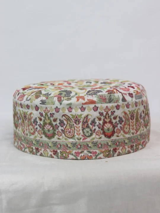 White Kashmiri Shahbaz Kani Cap