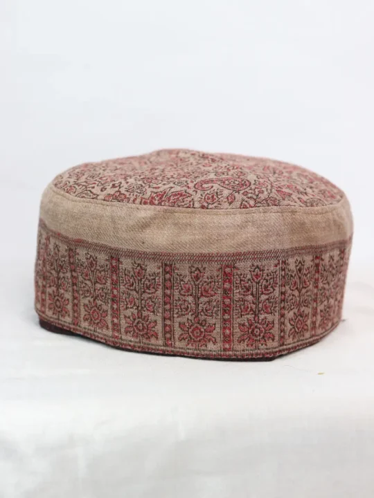 Hashim Beige Kashmiri Kani Cap
