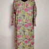 Long Georgette Grey Kurti Mahnoor with Chinar Front Back Aari Embroidery