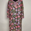 Meher Black Long Georgette Kurti with Chinar Front Back Aari Work